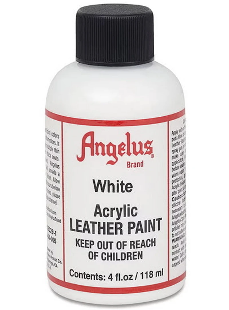 Acrylic Leather Paint - WHITE OUNCE - 4 OUNCE