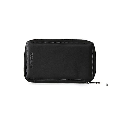 Leather pencil case - 24 sints - black