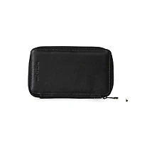 Leather pencil case - 24 sints - black