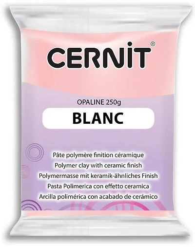 Pâte à modeler polymère opaline - finition céramique  - blanc - 250 gram