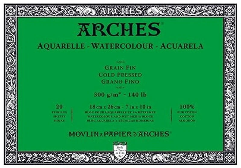 Watercolor pad - 100% cotton - 140lb - cp