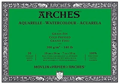 Bloc aquarelle - 100% coton - 140lb - cp