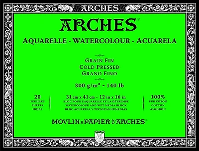 Watercolor pad - 100% cotton - 140lb - cp - 12x16in (20s)