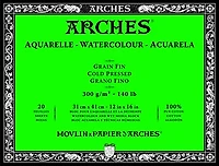 Watercolor pad - 100% cotton - 140lb - cp - 12x16in (20s)