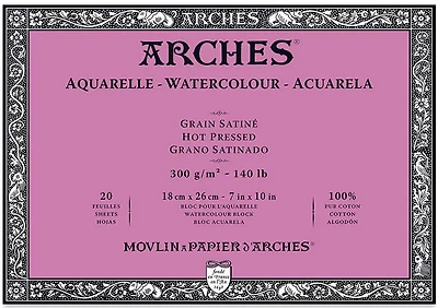 Bloc aquarelle - 100% coton - 140lb - hp
