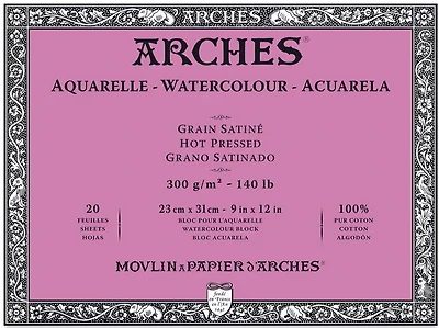 Watercolor pad - 100% cotton - 140lb - hp