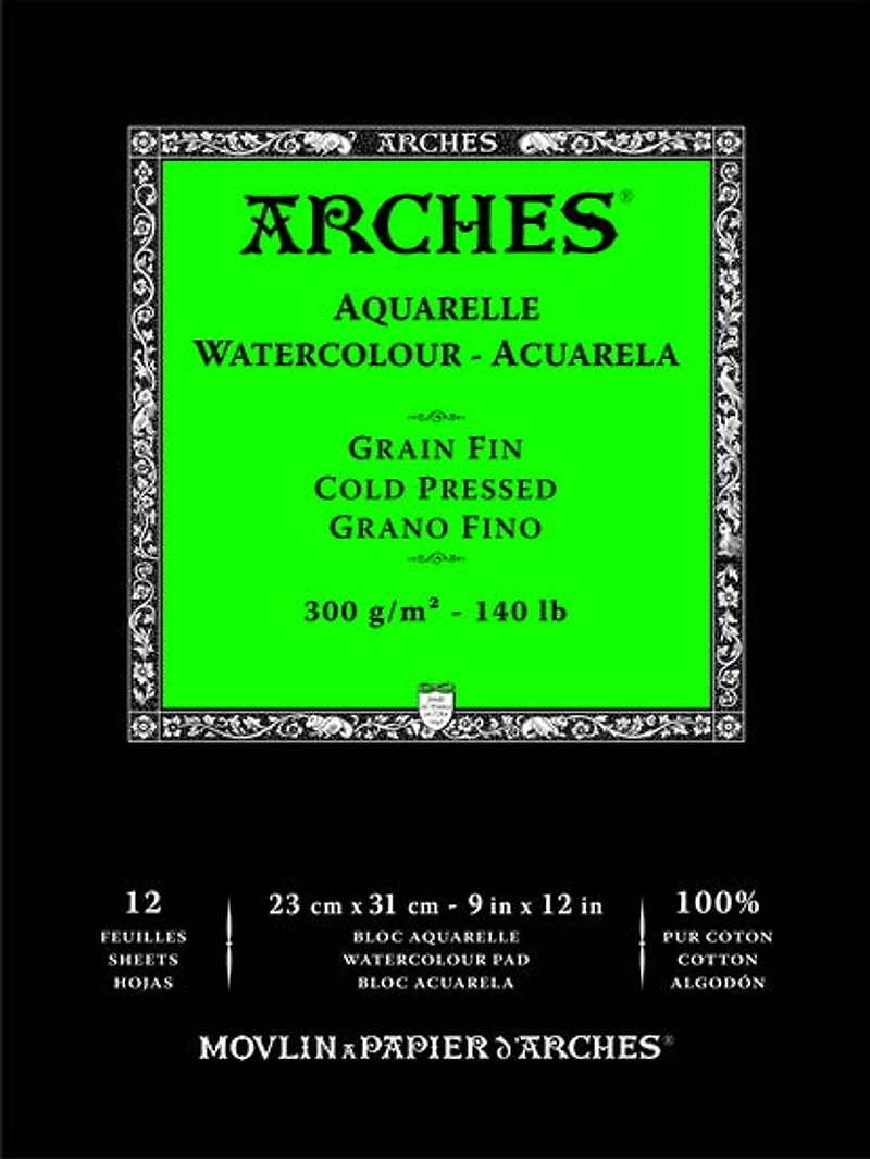 Watercolor pad - 100% cotton - 140lb - cp