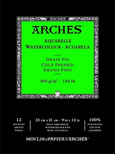 Bloc aquarelle - 100% coton - 140lb - cp