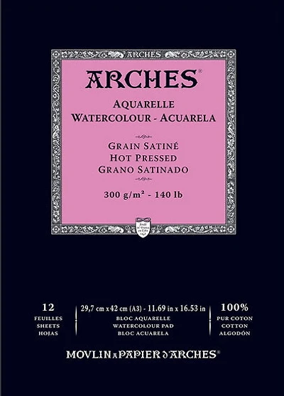 Bloc aquarelle - 100% coton - 140lb - hp