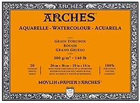 Bloc aquarelle - 100% coton - 140lb - rugueux - 10x14po (20f)