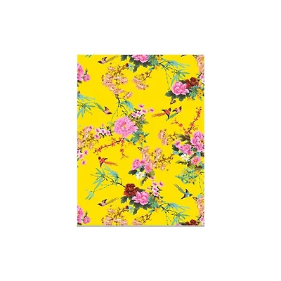 Papier imprimé - fleurs tropicales, 3 feuilles