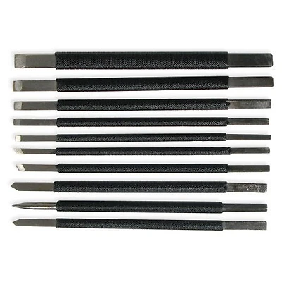 Ensemble 10 couteaux à  sculpture pour pierre à savon