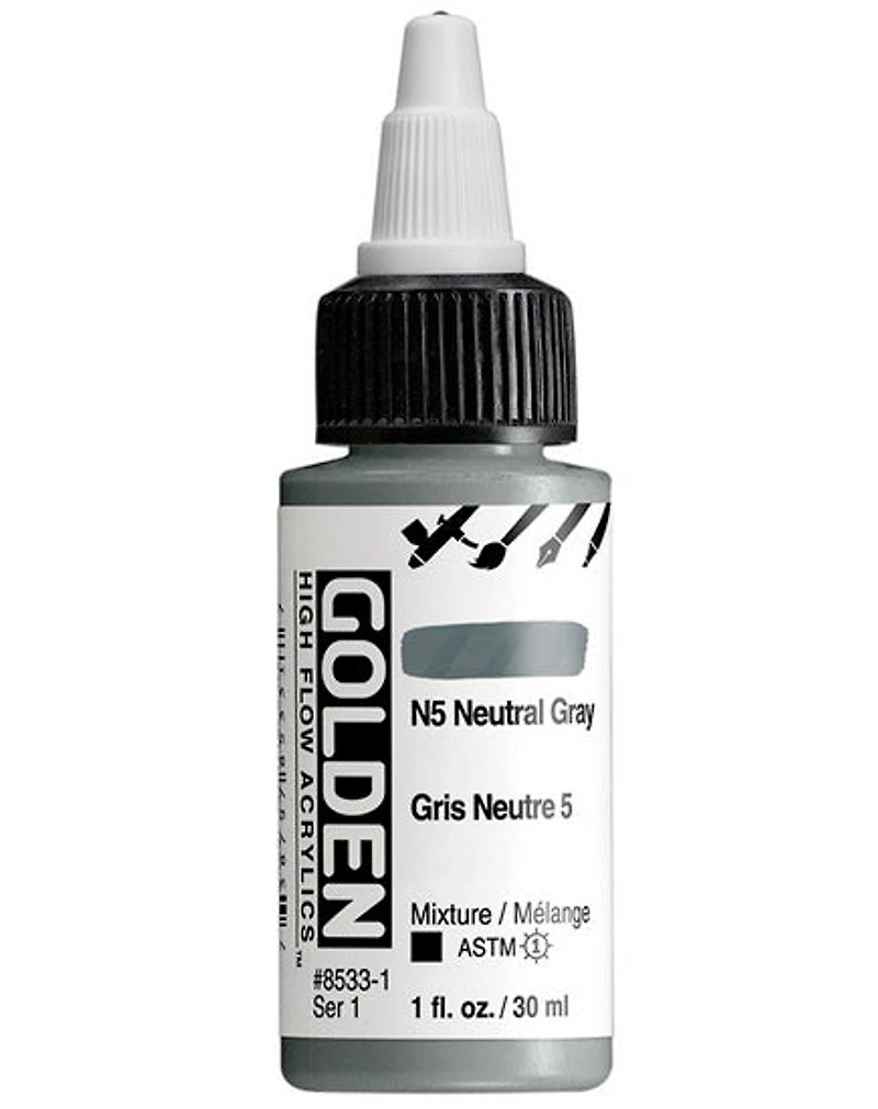 Acrylic high flow - 1 oz neutral gray #5 s1