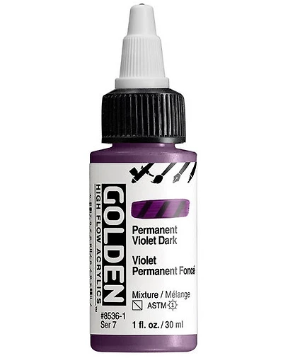 Acrylique high flow - 1 oz  violet permanent foncé  s7