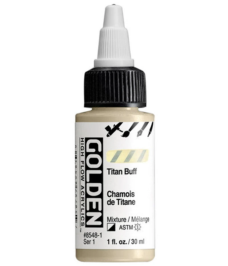 Acrylique high flow - 1 oz chamoisde titane s1