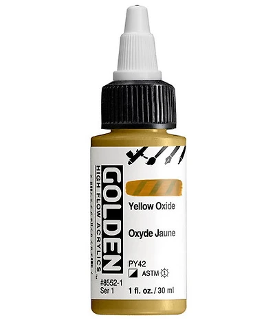 Acrylique high flow - 1 oz  oxyde jaune  s1