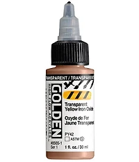 Acrylique high flow - 1 oz  oxyde de fer jaune transparent  s1