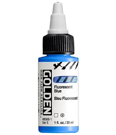 Acrylic high flow - 1 oz  fluorescent blue  s5