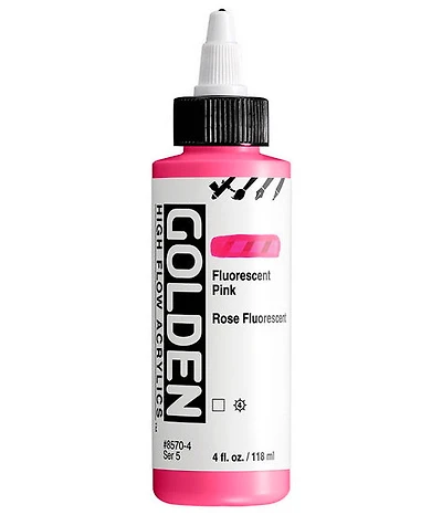 Acrylic high flow - 4 oz  fluorescent pink  s5