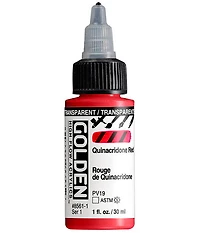 Acrylic high flow - 1 oz  transparent quinacridone red  s1