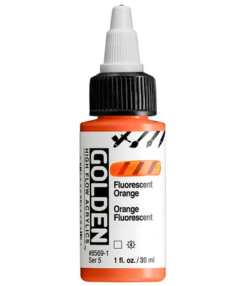 Acrylique high flow - 1 oz orange fluorescent s5
