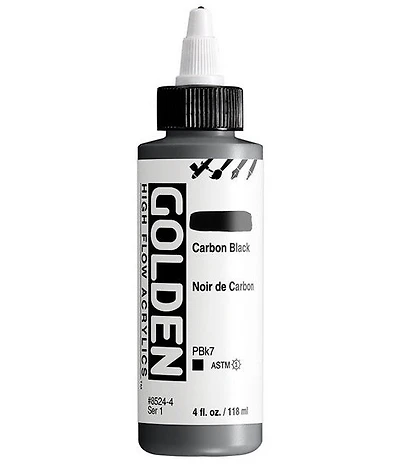 Acrylique high flow - 4 oz  noir de carbone  s1