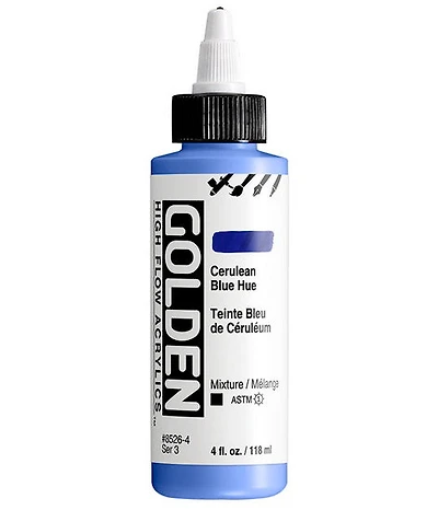 Acrylic high flow - 4 oz cerulean blue hue s3
