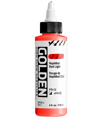 Acrylique high flow - 4 oz  rouge naphtol clair  s5