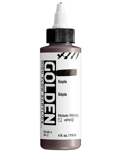 Acrylic high flow - 4 oz  sepia  s2