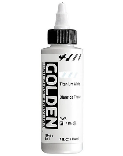 Acrylic high flow - 4 oz  titanium white  s1