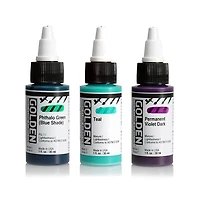 Acrylique high flow - 1 oz  jaune benzi medium transparent  s1