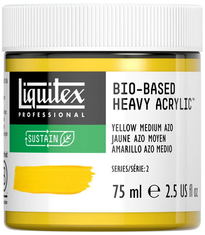 Bio hb acrylic - 2.5oz - azo medium yellow - s2
