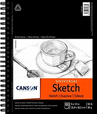 Sketchbook - spiral - 65lb - 9x12in (100s)