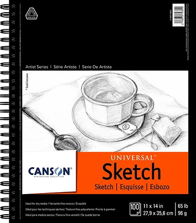 Cahier croquis - spirale - 65lb - 11x14po (100f)