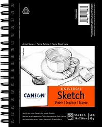 Cahier croquis - spirale - 65lb - 5.5x8.5po (100f)