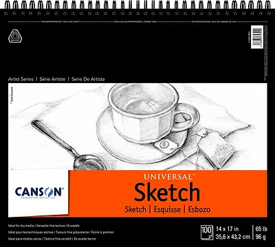 Cahier croquis - spirale - 65lb - 14x17po (100f)