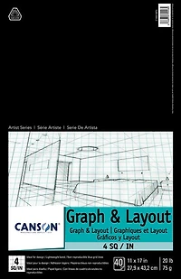 Bloc papier quadrillé - 11x17po (40f)