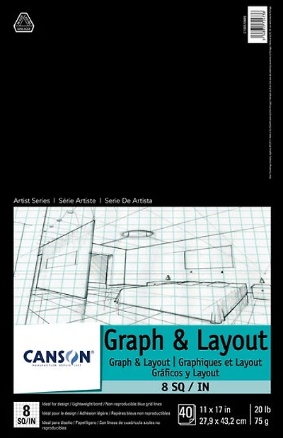 Bloc papier quadrillé - 20lb - 11x17po (40f)