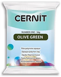 Number One Polymer Modelling Clay - Opaque Olive-green 0,056