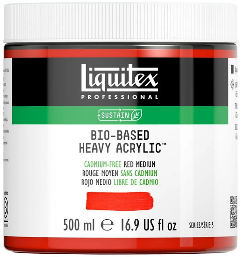 Acrylique bio hv - 16oz - rouge moyen sans cadmium - s5
