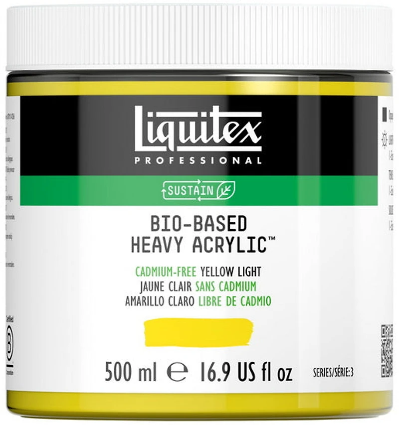 Acrylique bio hv - 16oz - jaune clair sans cadmium - s3