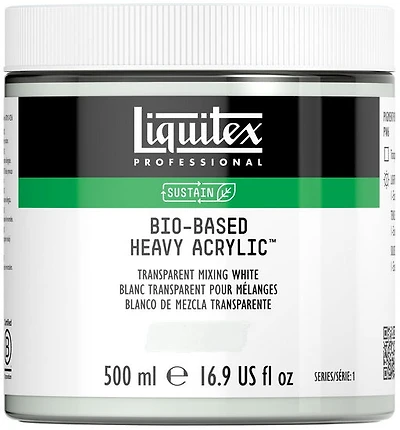 Acrylique bio hv - 16oz - blanc transparent mélange - s1