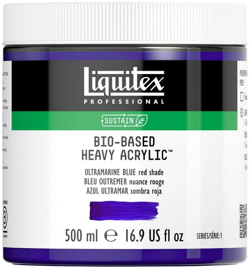 Acrylique bio hv - 16oz - bleu outremer nuance rouge - s1