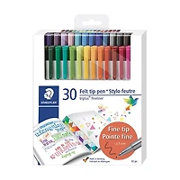 Ens. 30 marqueurs feutres triplus fineliner 0.3mm