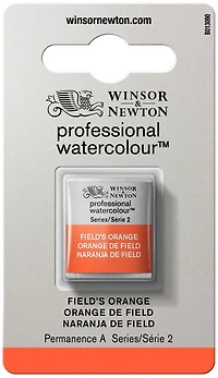 Aquarelle demi-godet - orange de field - s2