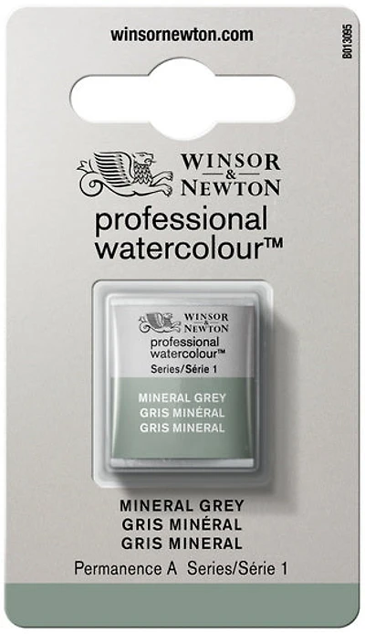 Watercolour half pan - mineral grey - s1