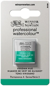 Aquarelle demi-godet - nuance vert de guignet - s2