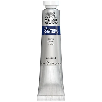 Aquarelle cotman - 21ml - argent - s2