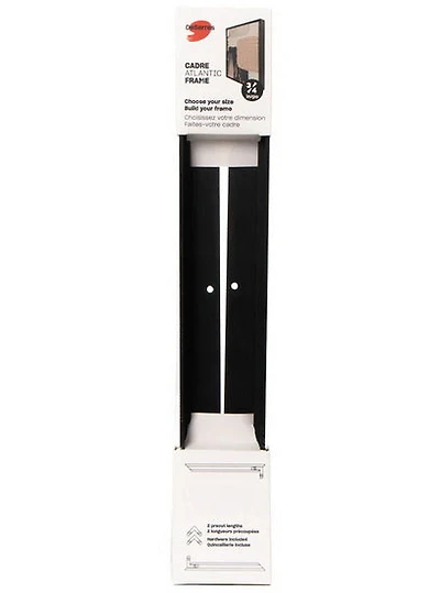 Ens. 2 systèmes moulure toile régulière noir 40po