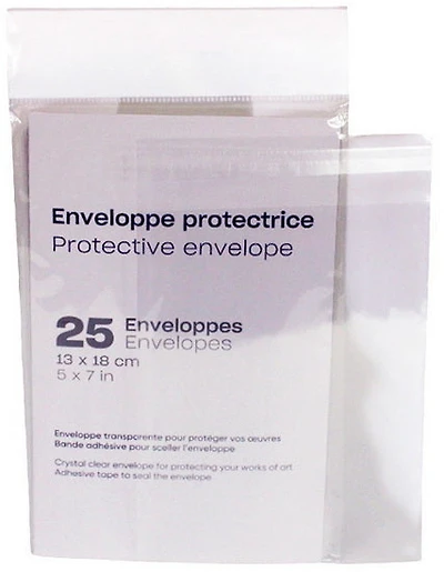 Pack of 25 protective envelopes